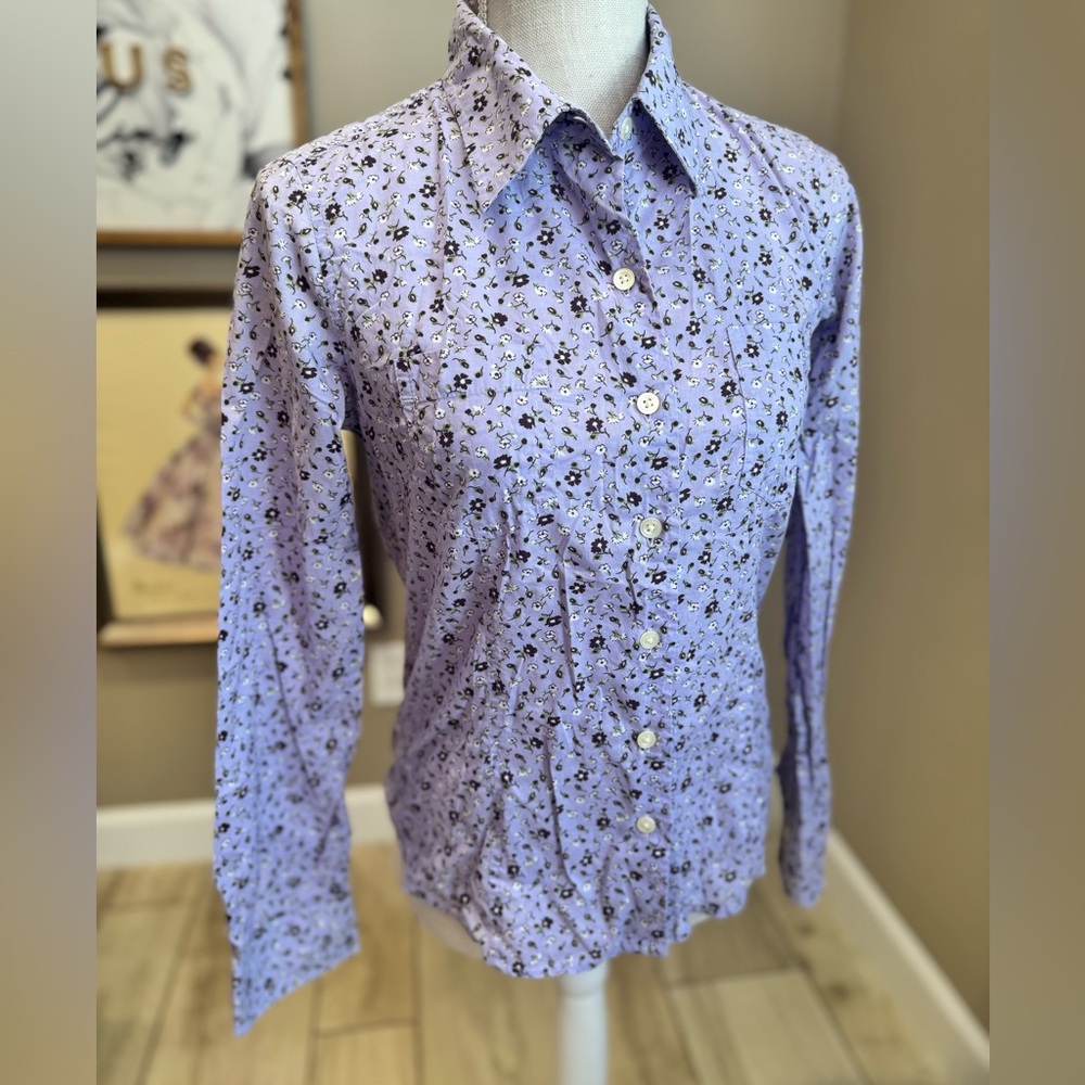 5 for $30 GAP Purple Floral Button Down Shirt